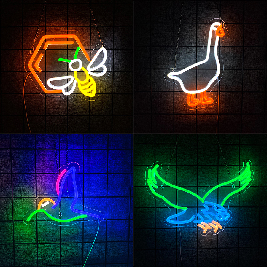 Animal Led Neon Sign, Cartoon  - Home Office Icon のレビューと価格