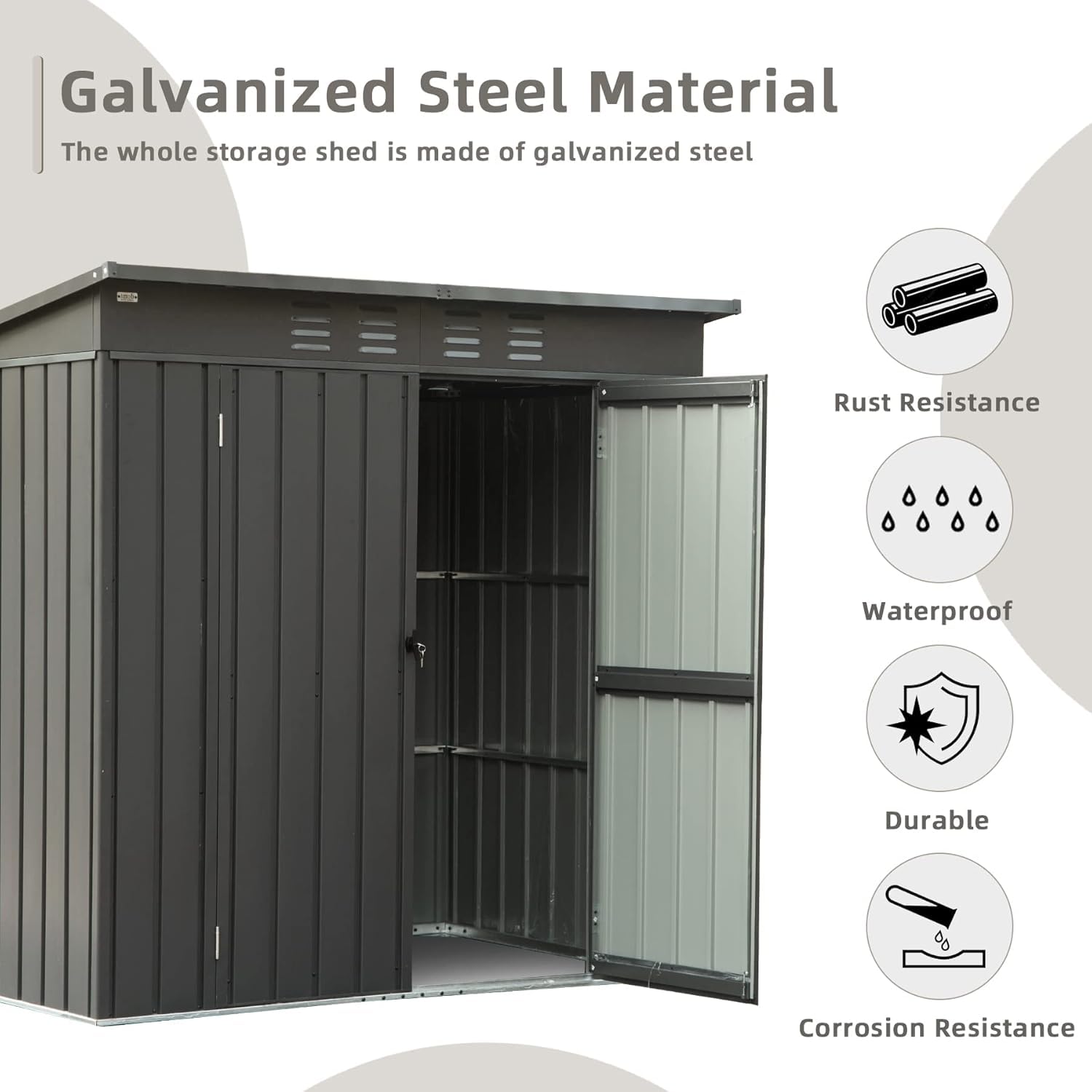 152x91cm Outdoor Storage Shed  - Home Office Shed のレビューと価格