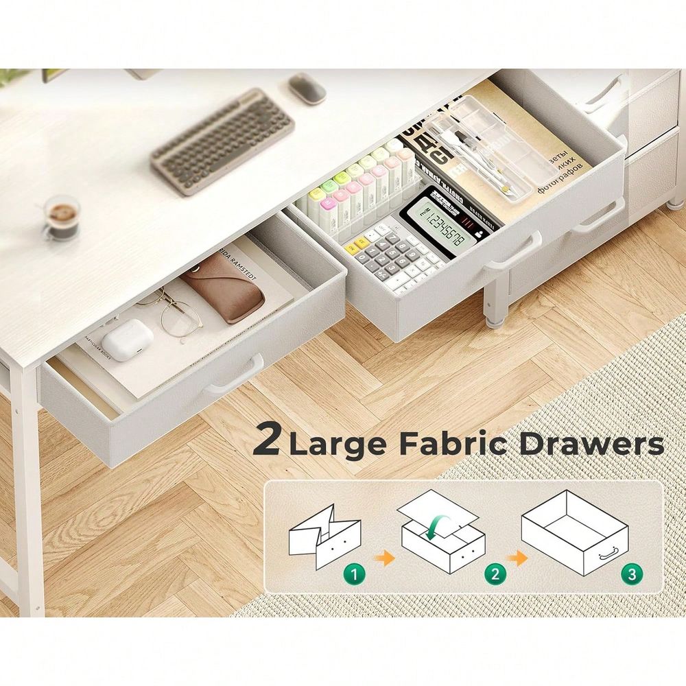 Desk With 5 Drawers, 53 Inch O - Office Table Home のレビューと価格