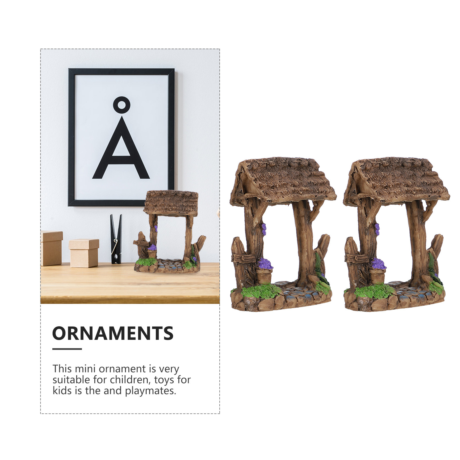 2Pcs Mini Resin Hedge Gate Dec - Office Table Home のレビューと価格