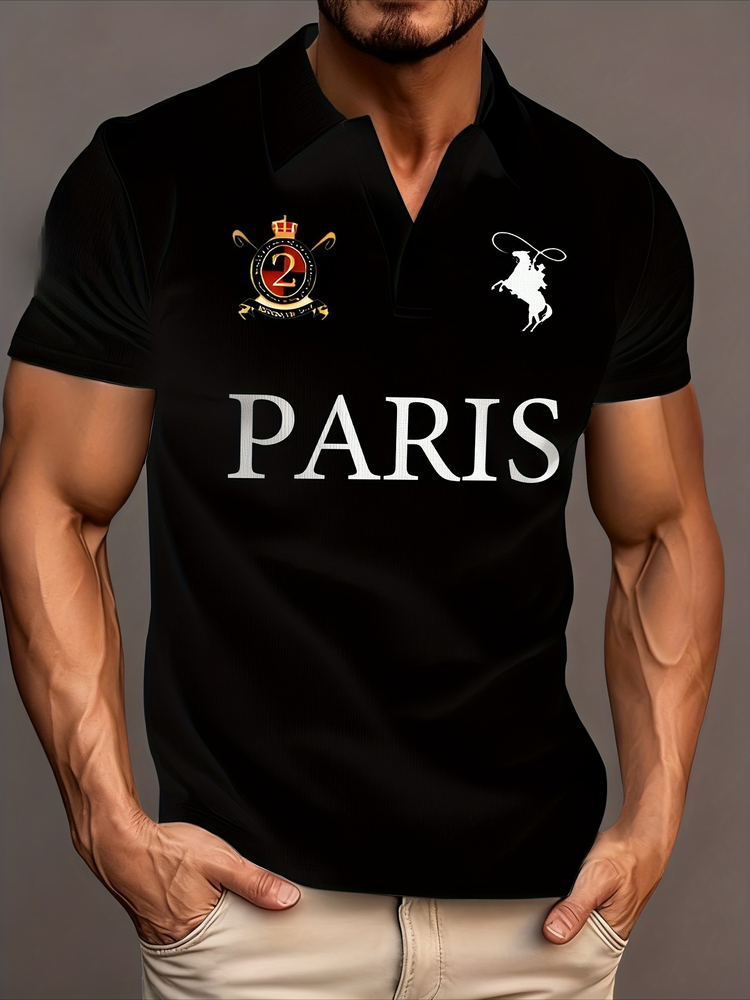 New Sports Shirt with Horse Ic - Home Office Icon のレビューと価格