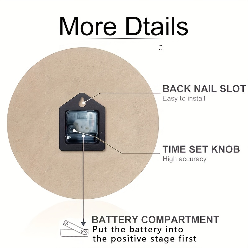 Silent Round Wall Clock  Bambo - Home Office Yoga Room のレビューと価格