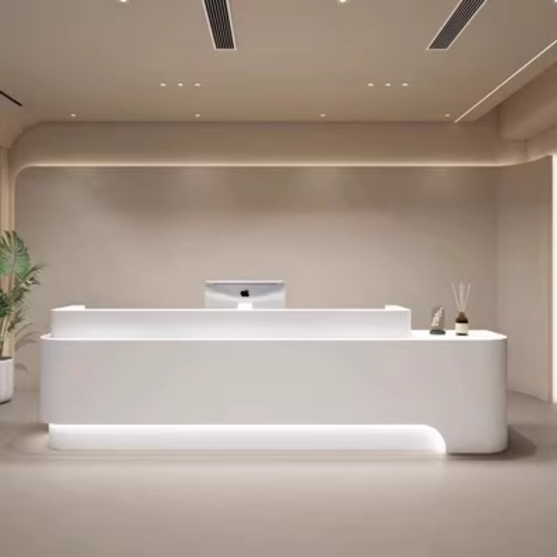 Luxury White Reception Desks M - Home Office Tienda のレビューと価格