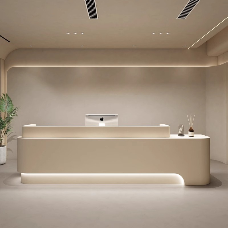 Luxury White Reception Desks M - Home Office Tienda のレビューと価格