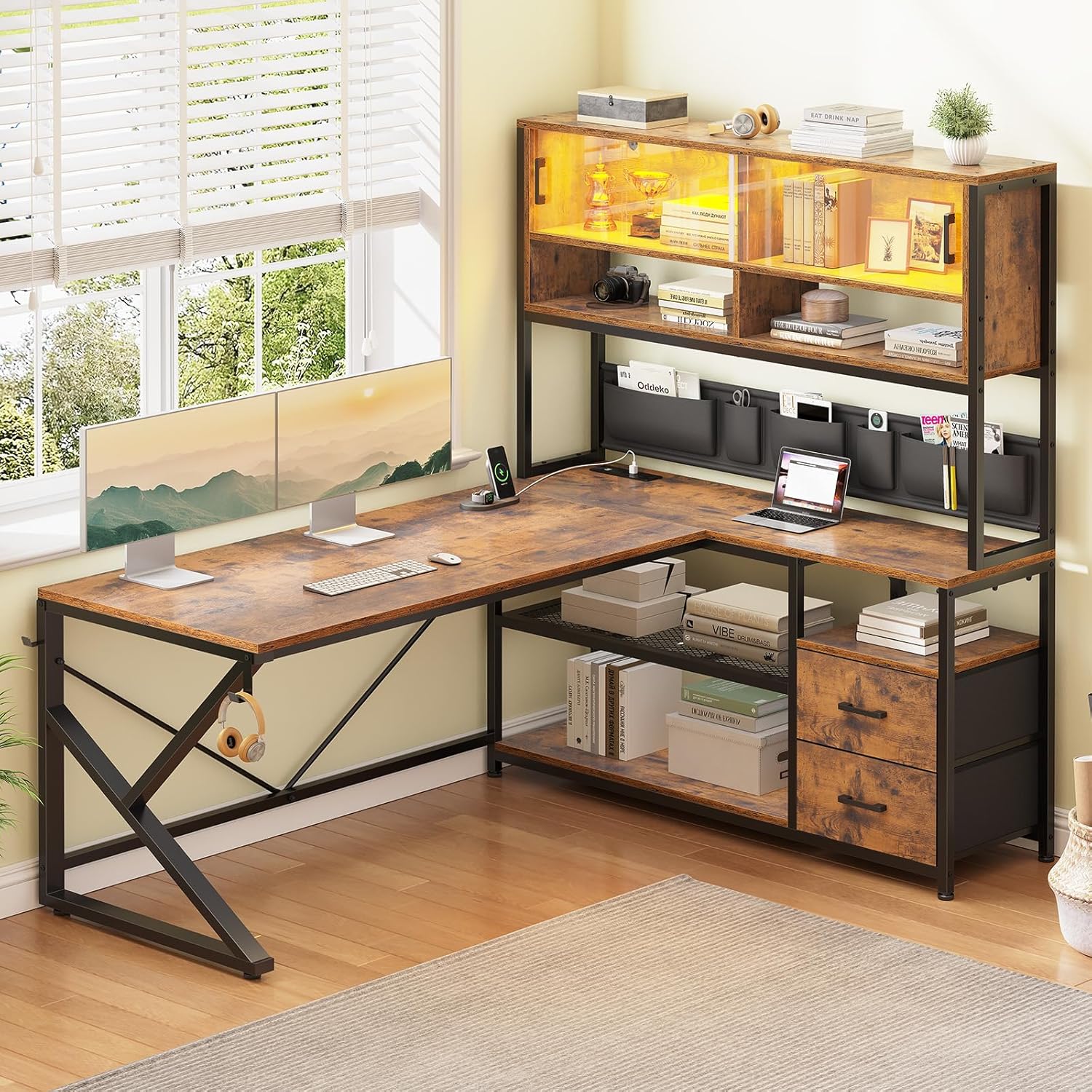 L Shaped Computer Desk with 2  - Home Office Shed のレビューと価格
