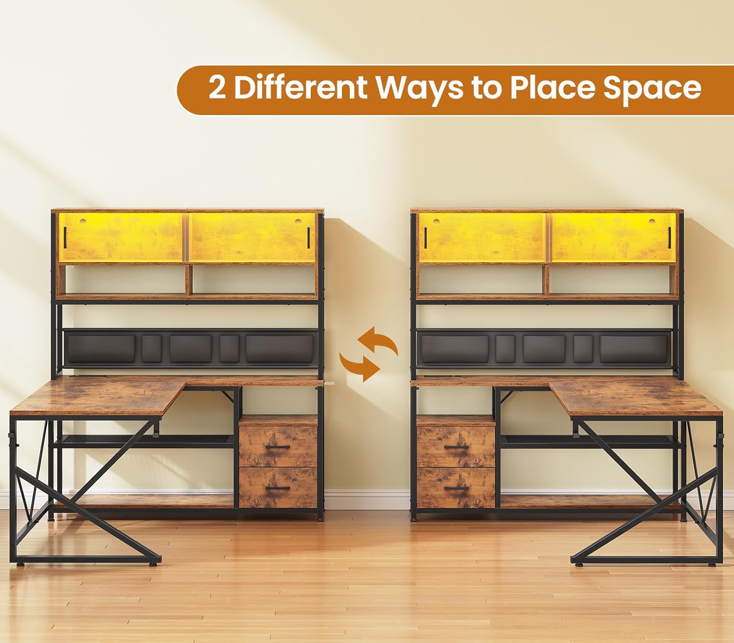 L Shaped Computer Desk with 2  - Home Office Shed のレビューと価格