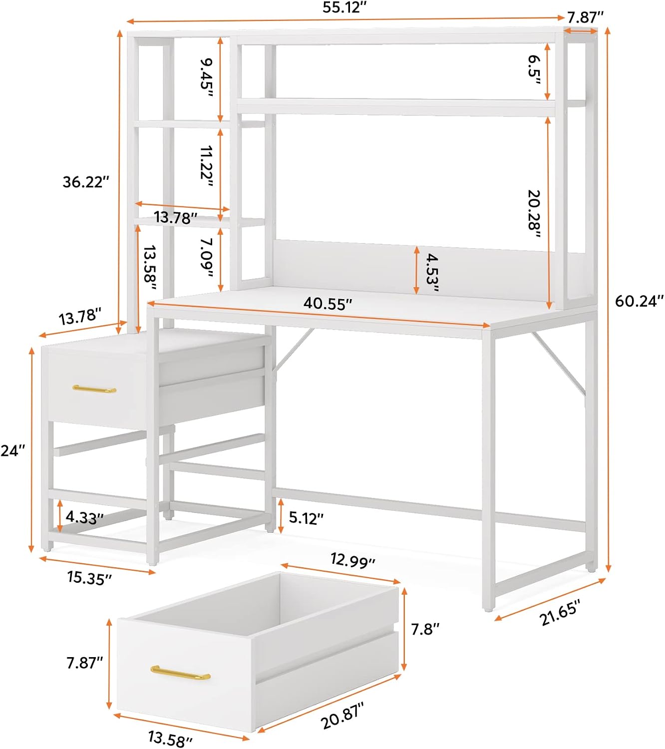 Rustic Computer Desk With Hutc - Home Office With Two Desks のレビューと価格