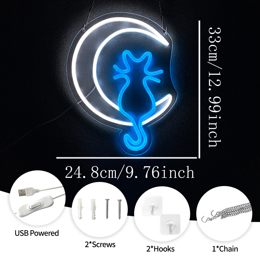 Animation Neon Sign, Moon And  - Home Office Icon のレビューと価格