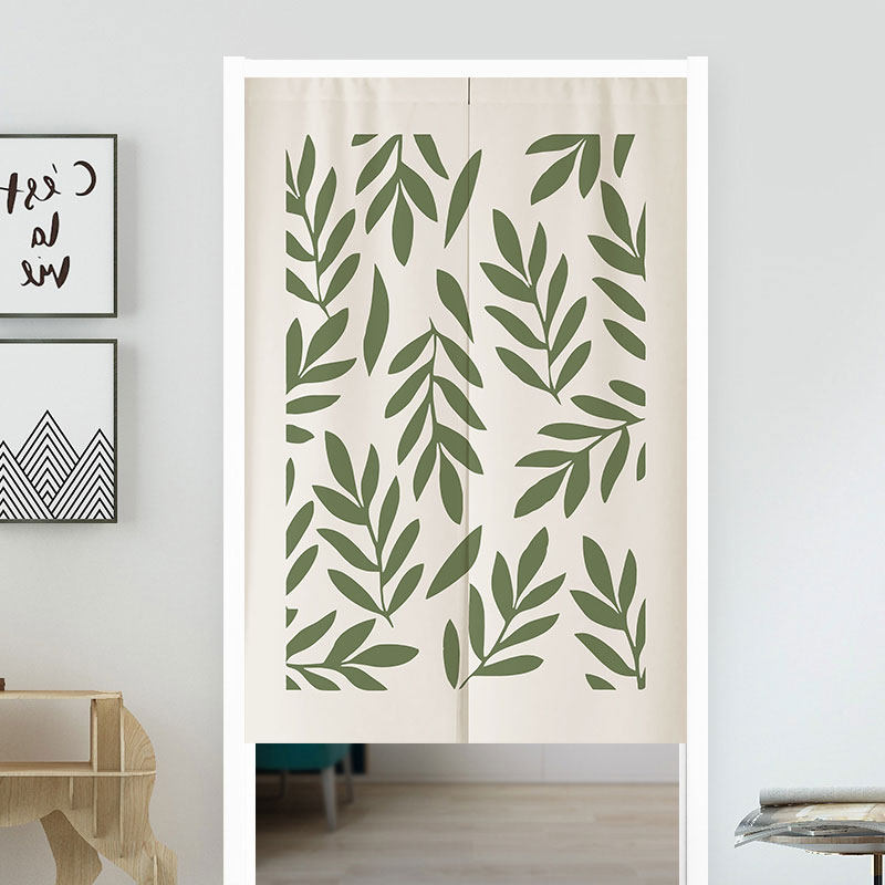 VIKAMA Boho Green Leaf Print N - Home Office Japandi のレビューと価格