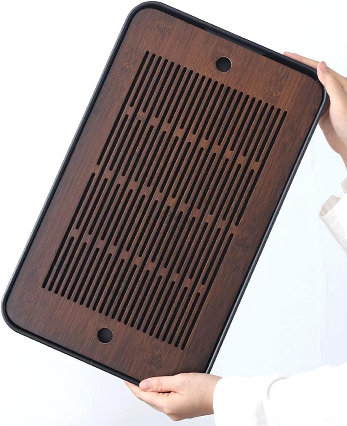 Natural Bamboo Tea Tray with H - Home Office Desk Ideas のレビューと価格