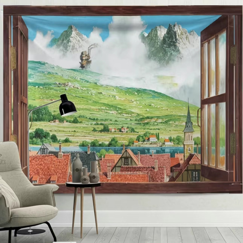 VIKAMA Anime Window View Tapes - Home Office Yoga Room のレビューと価格