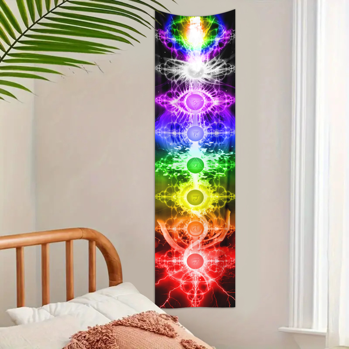 1pc Mysterious seven chakra ta - Home Office Yoga Room のレビューと価格