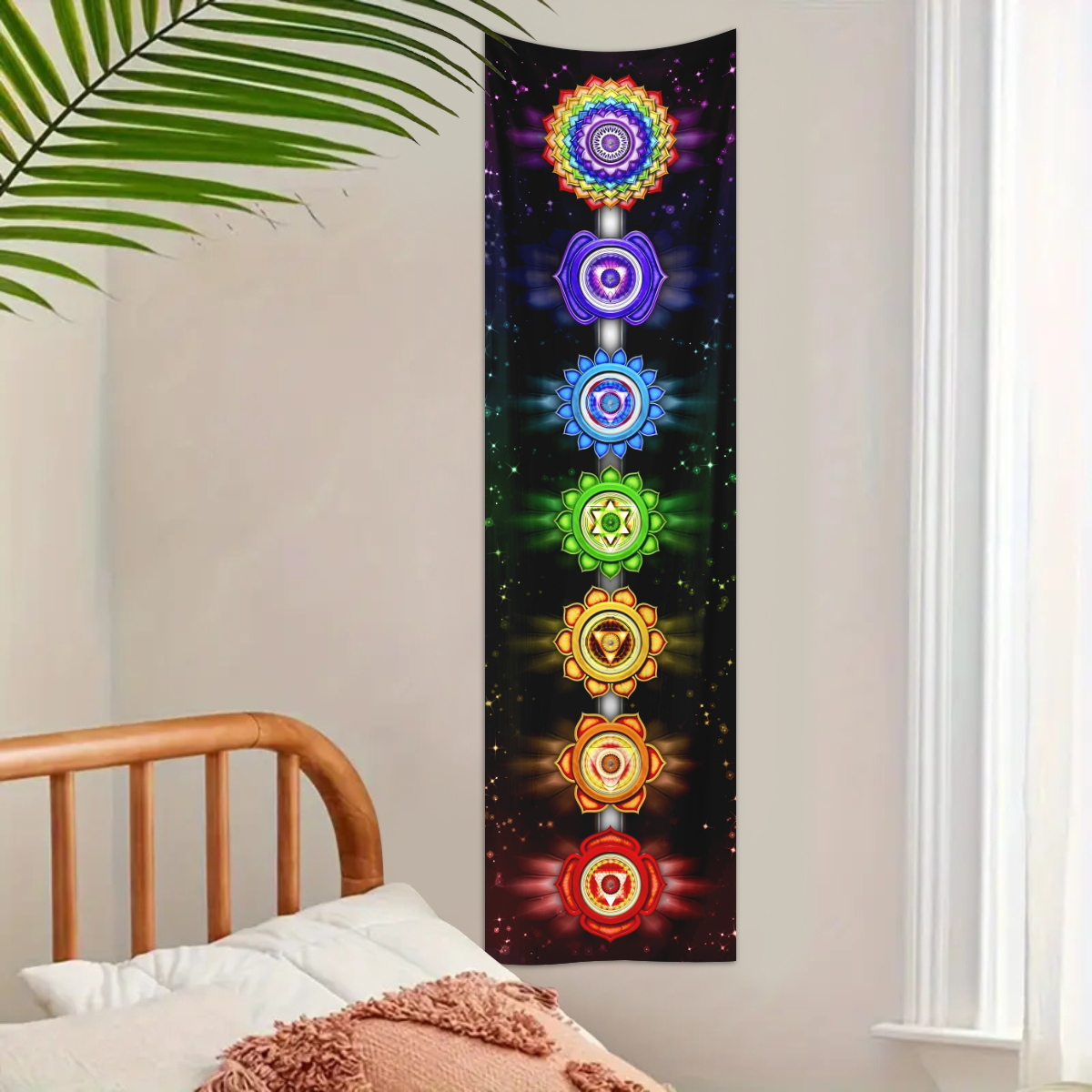 1pc Mysterious seven chakra ta - Home Office Yoga Room のレビューと価格