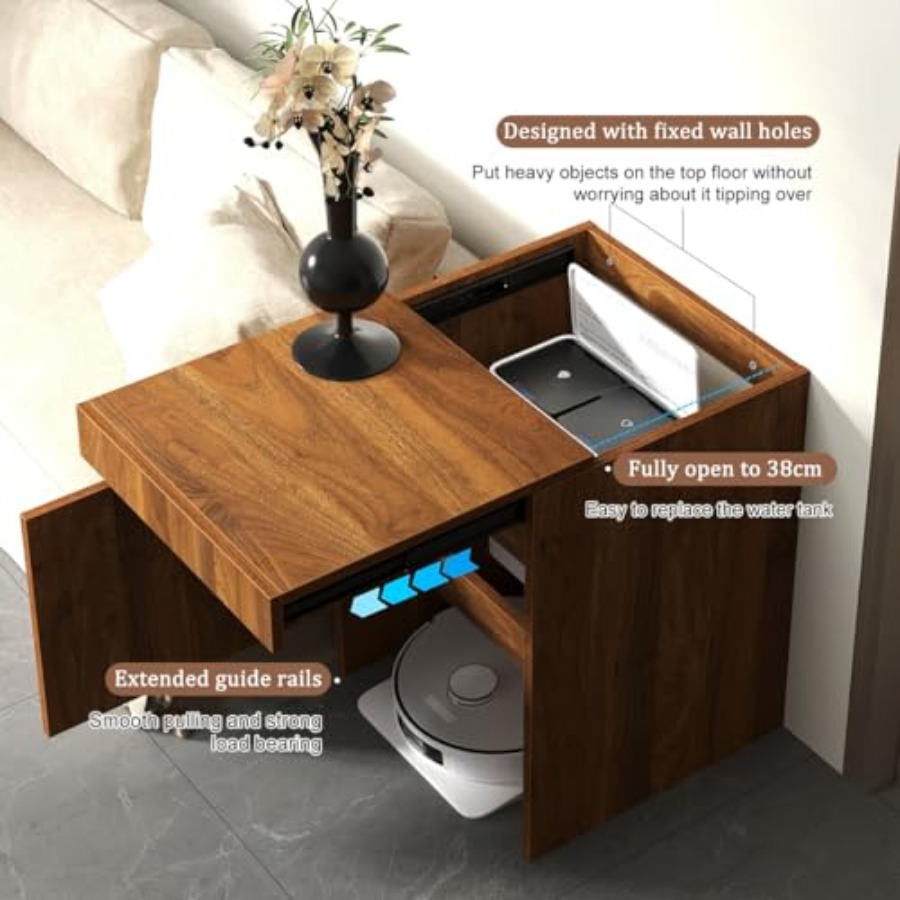 Robot Vacuum Stand Cabinet wit - Office Table Home のレビューと価格