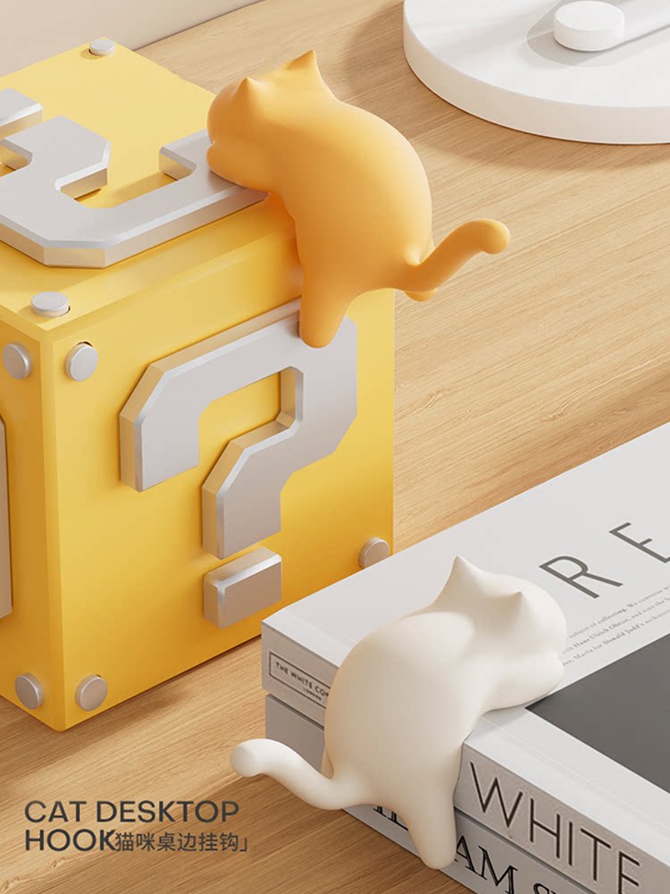Cute Portable Cat Bag Hook Han - Office Table Home のレビューと価格