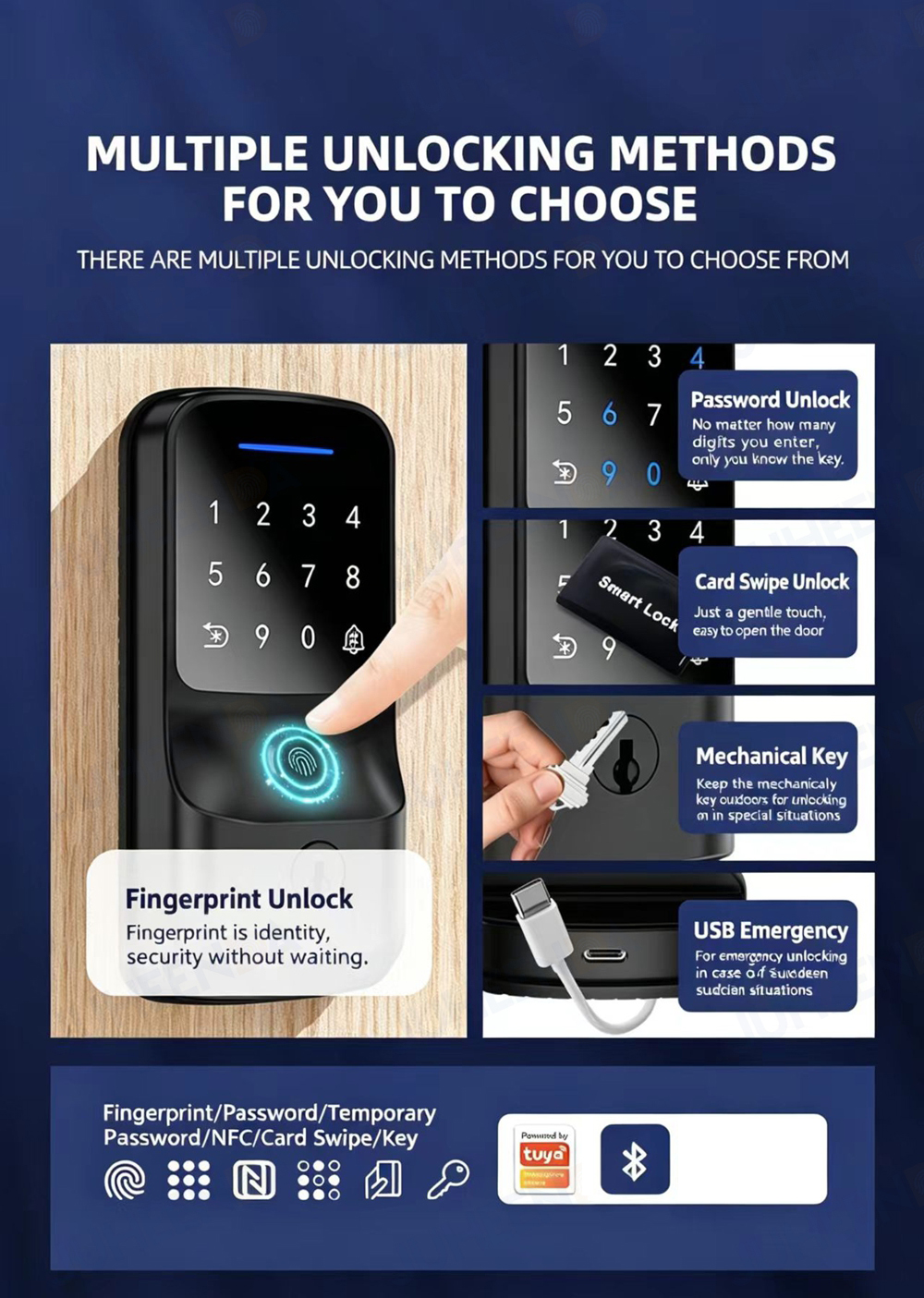 Tuya BLE WiFi Smart Door Lock  - Home Office Immigration のレビューと価格