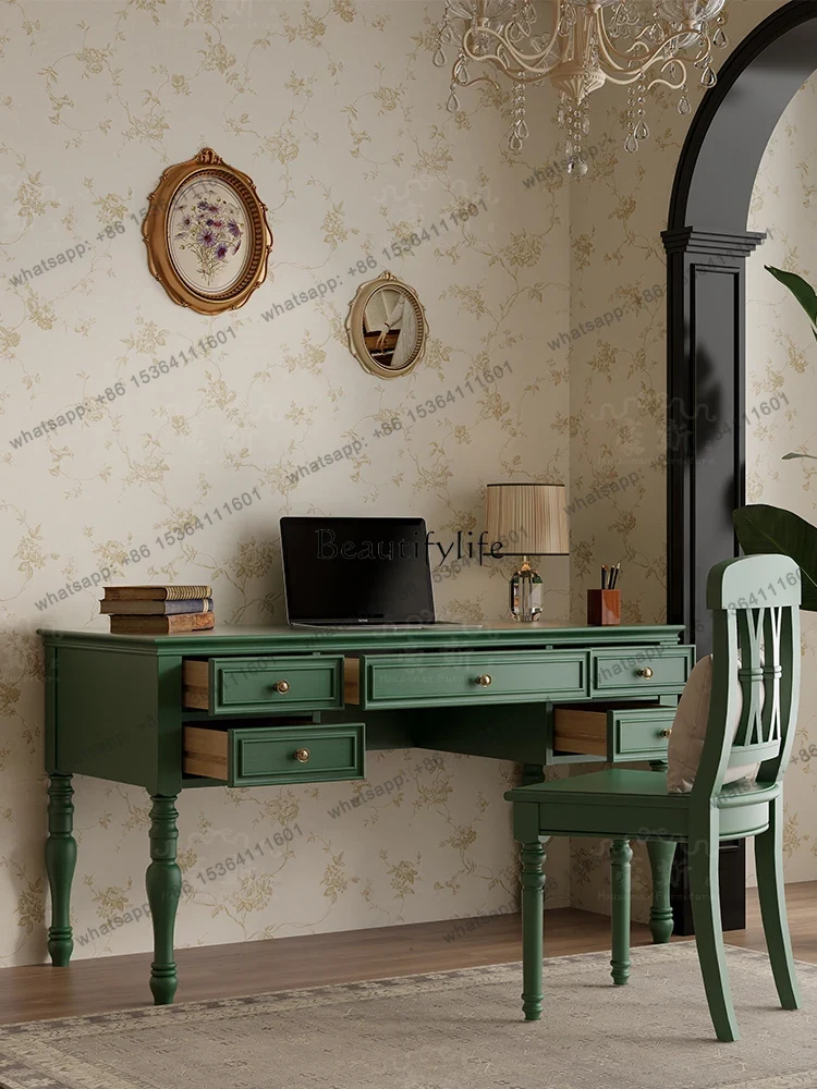 X4  Vintage Style Two-in-One O - Home Office With Two Desks のレビューと価格