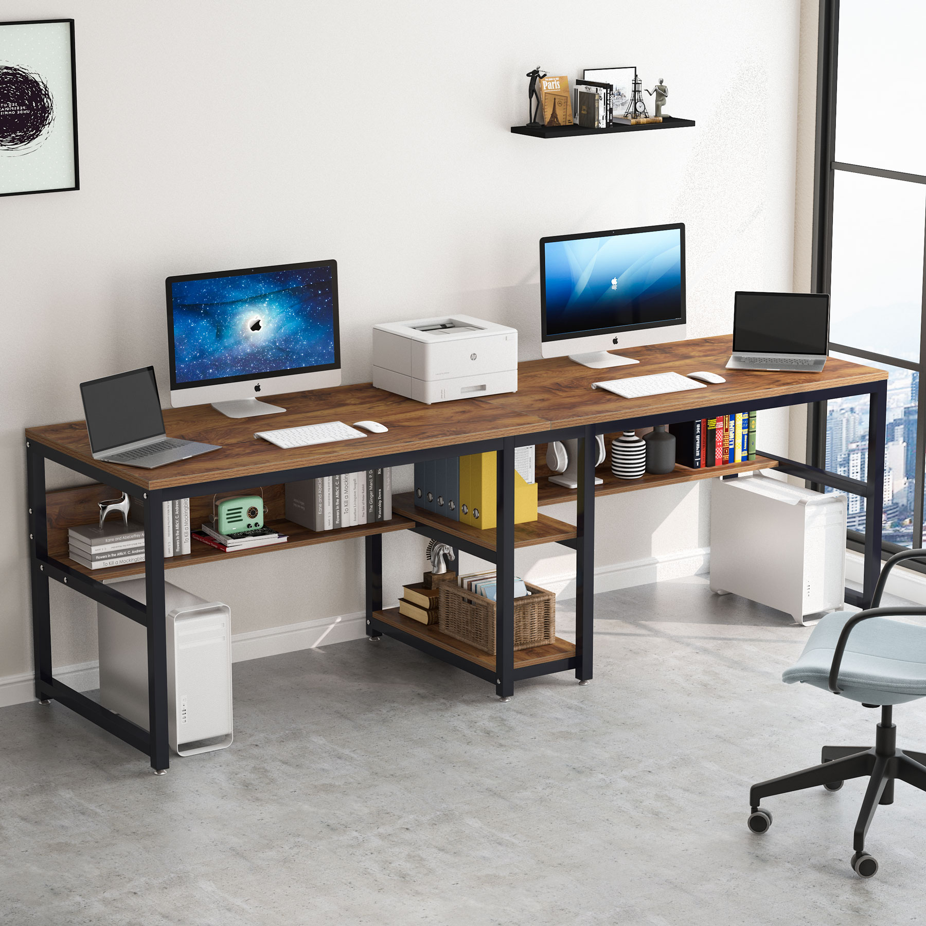 Tribesigns Two Person Desk wit - Home Office With Two Desks のレビューと価格