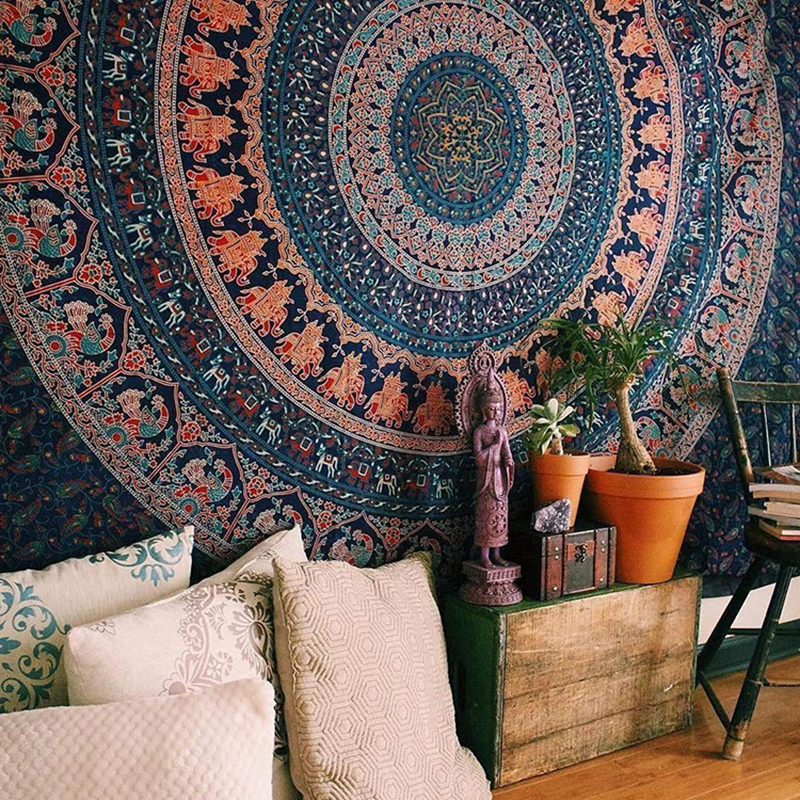 Mandala Tapestry Macrame Wall  - Home Office Yoga Room のレビューと価格