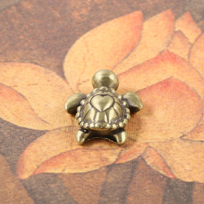 Pure Brass Little Turtle Figur - Home Office Desk Ideas のレビューと価格