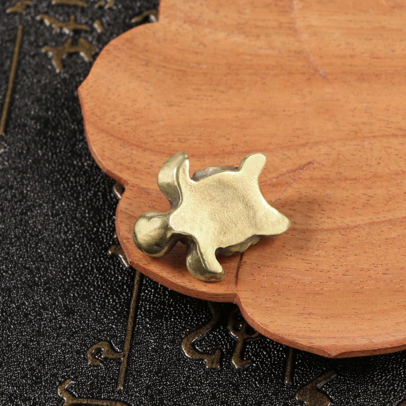 Pure Brass Little Turtle Figur - Home Office Desk Ideas のレビューと価格