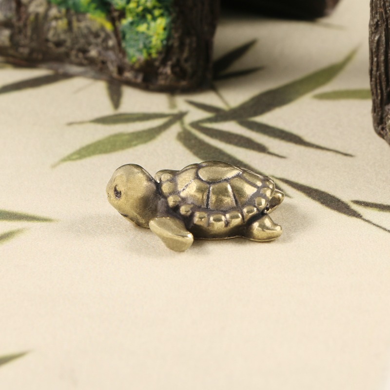 Pure Brass Little Turtle Figur - Home Office Desk Ideas のレビューと価格