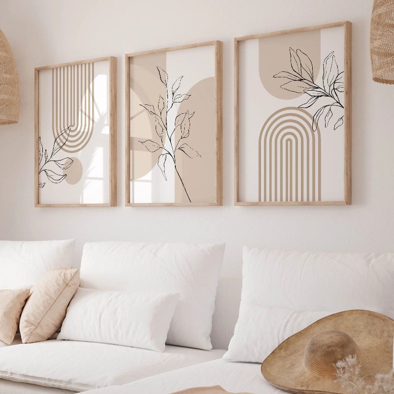 Neutral Wall Art Prints for Mo - Home Office Japandi のレビューと価格