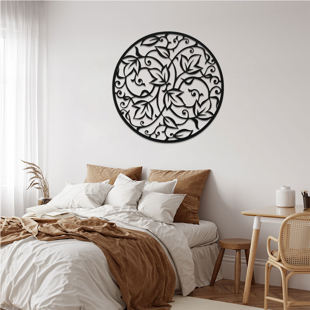 Elegant Black Metal Mandala Wa - Home Office Yoga Room のレビューと価格