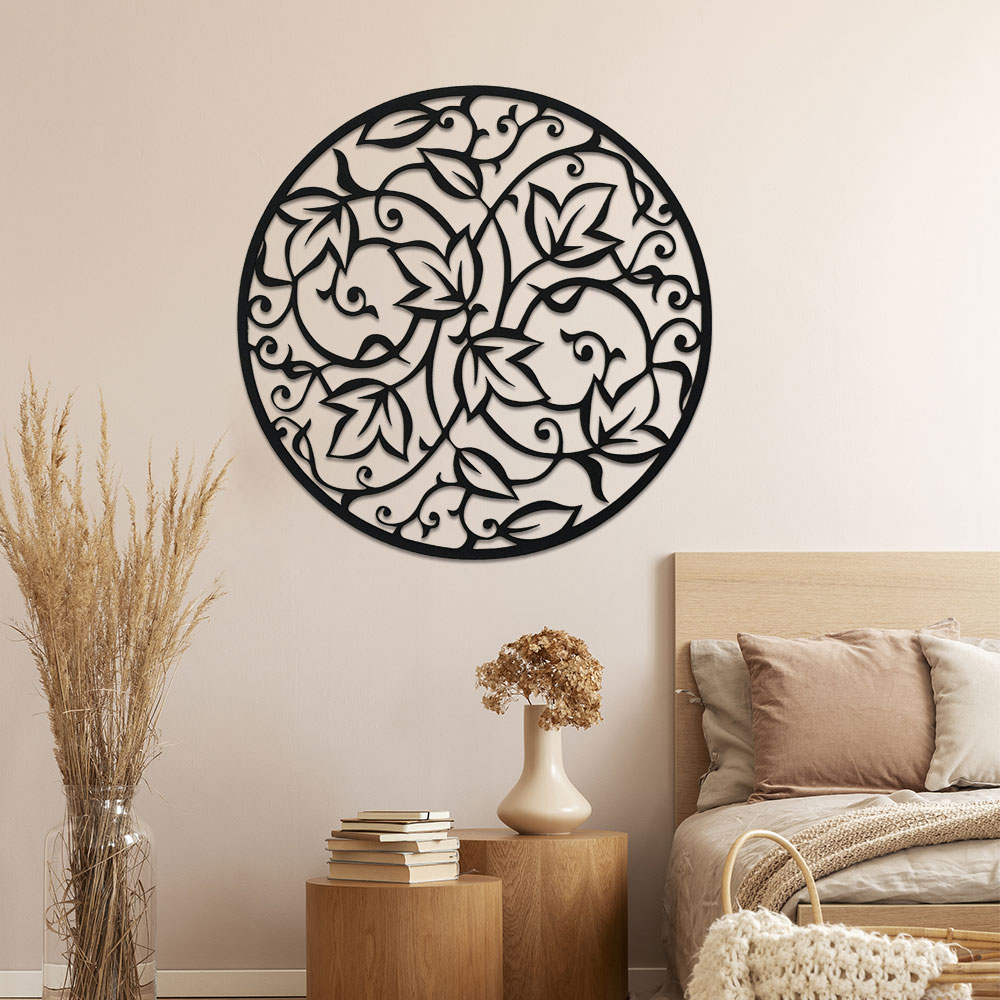 Elegant Black Metal Mandala Wa - Home Office Yoga Room のレビューと価格