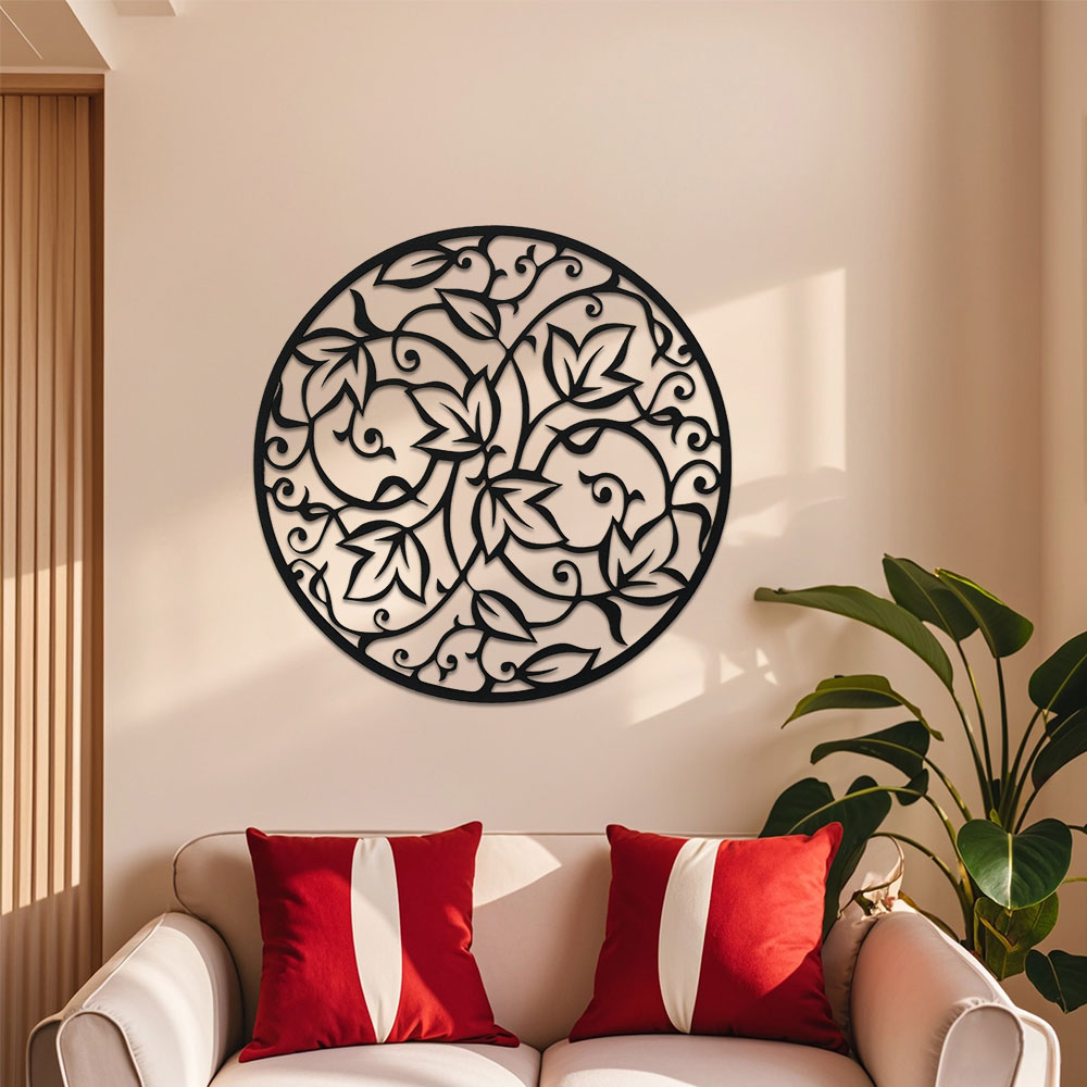 Elegant Black Metal Mandala Wa - Home Office Yoga Room のレビューと価格