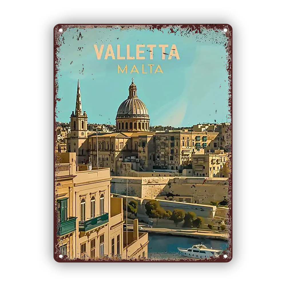 Valletta Malta Cityscape Vinta - Home Office Icon のレビューと価格