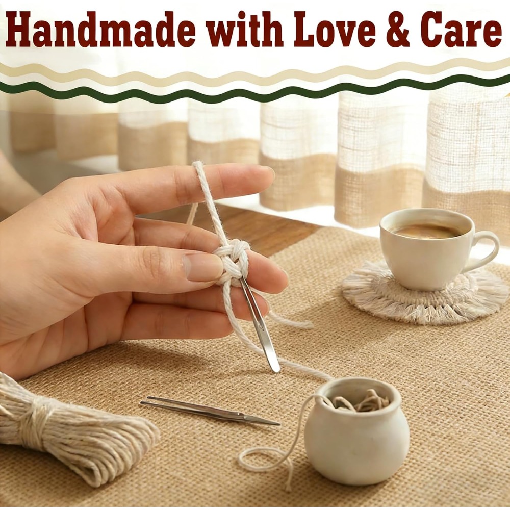 Round Vintage Macrame Coasters - Home Office Desk Ideas のレビューと価格